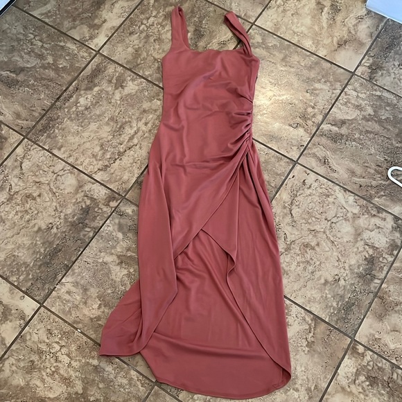 NWOT Aritzia Wilfred 2XS midi dress coral/pink - Picture 1 of 4